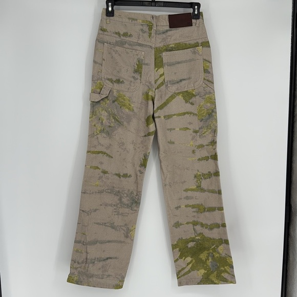 Reclaimed Vintage unisex baggy jeans in green acid wash Size 30 - Picture 12 of 13